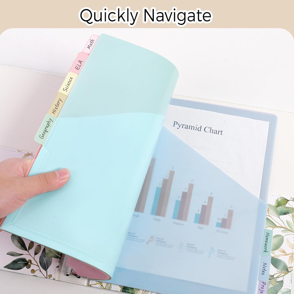 8 قطع فواصل ملفات بلاستيكية A4 - مراجعة Tab Divider A4 وسعره