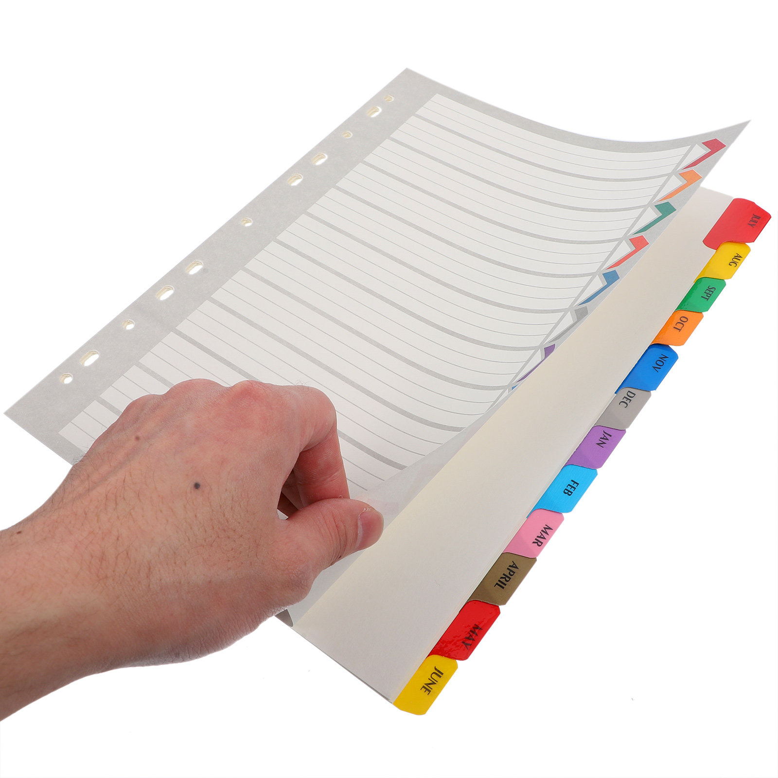 12 ورقة فواصل فهرسة قابلة للفص - مراجعة Tab Divider A4 وسعره