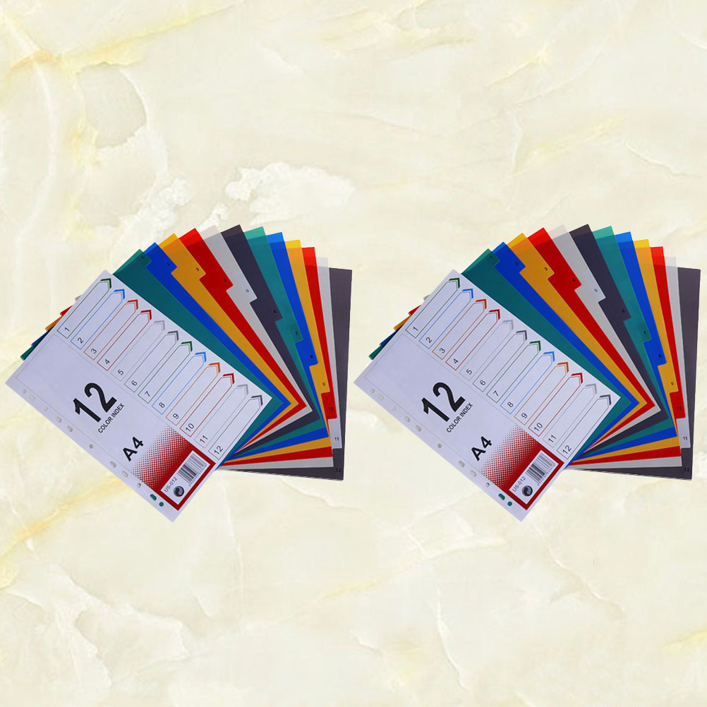 قطعتان من أوراق الفواصل لدفتر  - مراجعة Tab Divider A4 وسعره