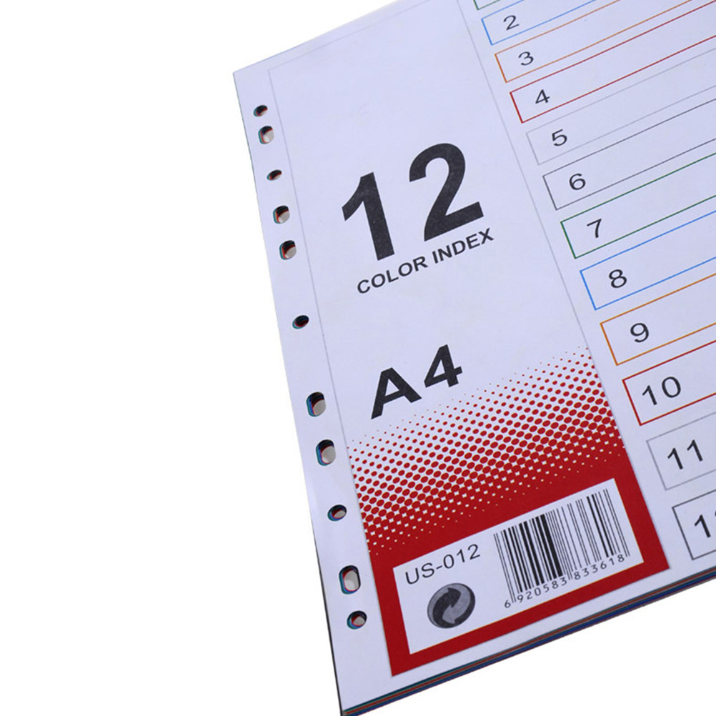 قطعتان من أوراق الفواصل لدفتر  - مراجعة Tab Divider A4 وسعره