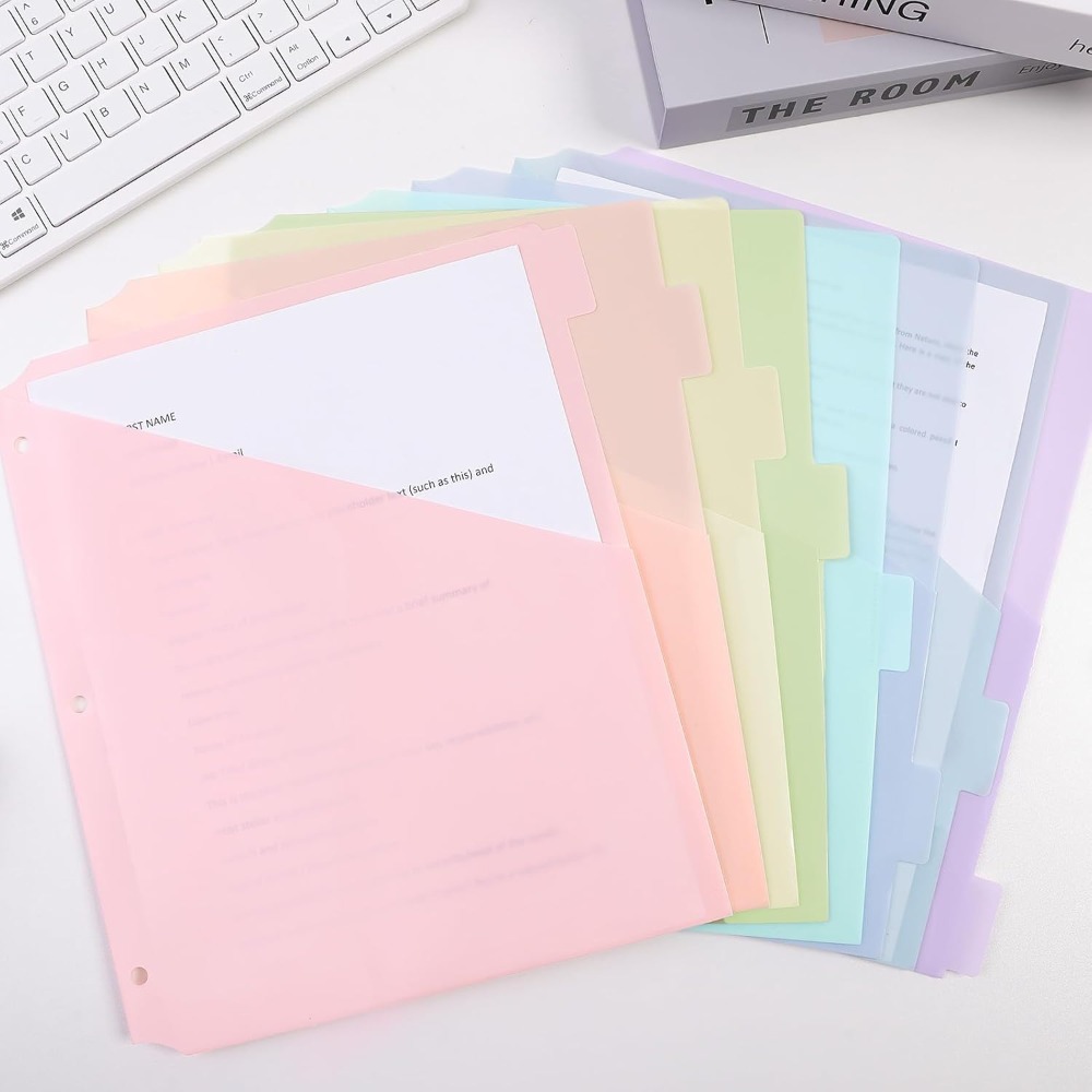 8 قطع فواصل ملفات بلاستيكية A4 - مراجعة Tab Divider A4 وسعره
